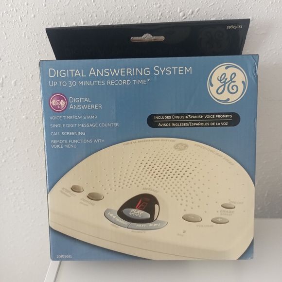 GE Digital Messaging System English Spanish Answering Machine 29875GE1 - Picture 1 of 2